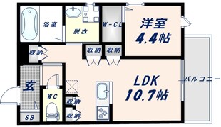 小若江ミッドスクエアの物件間取画像